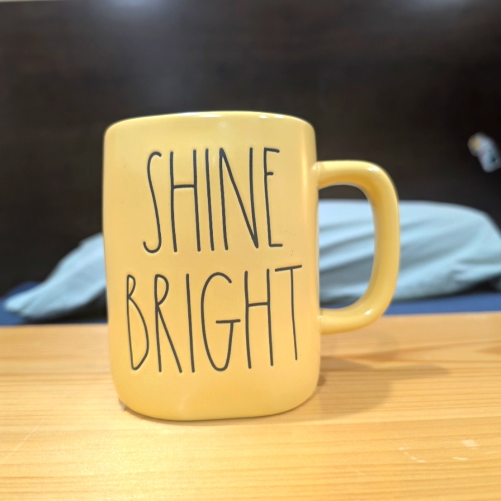 Rae Dunn yellow shine bright mug